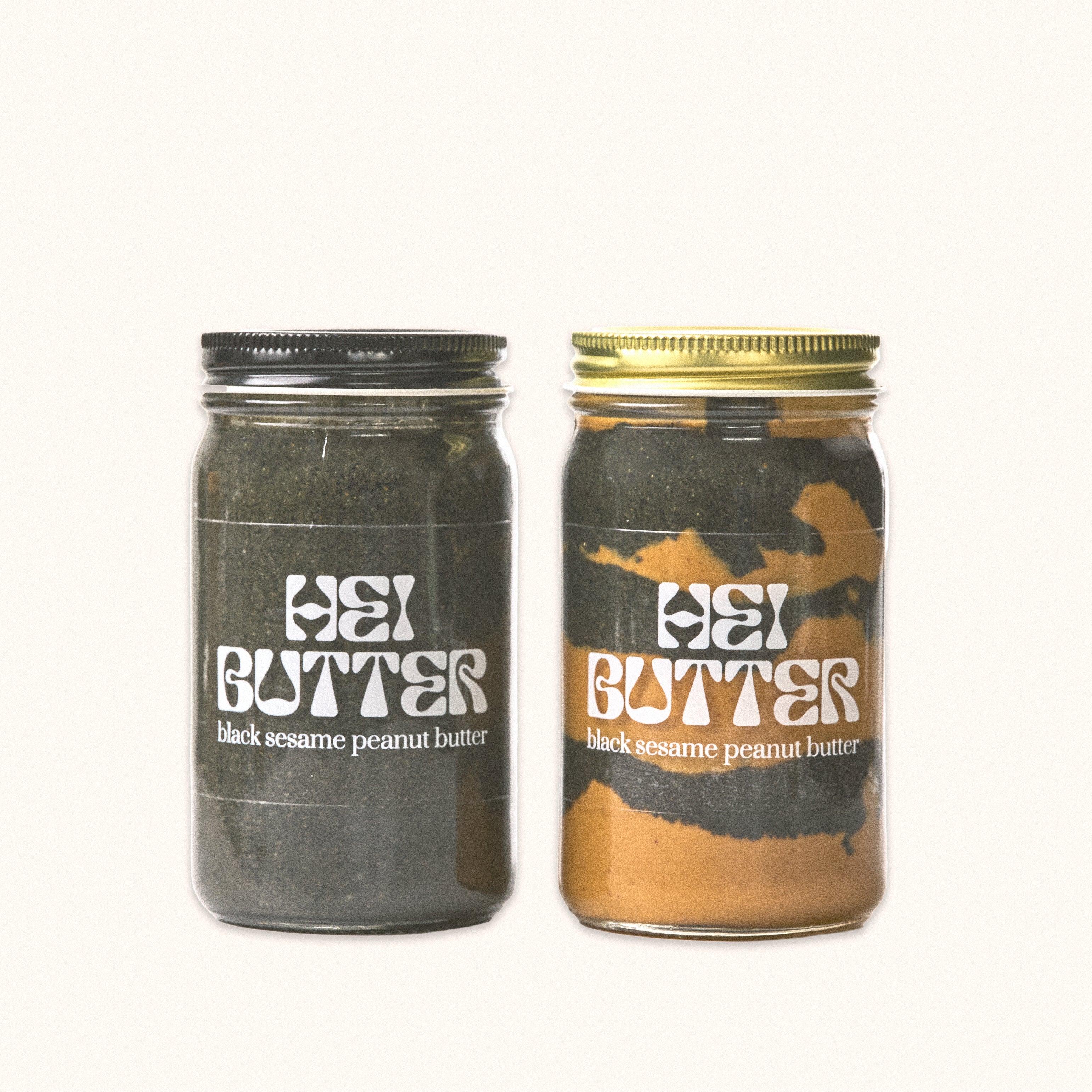 The Duo: "Classic" and "Swirl" Black Sesame Peanut Butter, 2 x 8oz